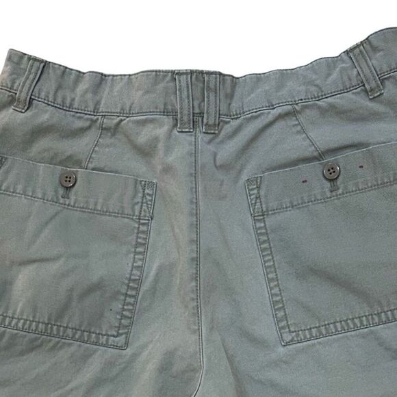 IZOD Utility Cargo Shorts Men's Size 34 Khaki Multi-pockets 100% Cotton Zip Fly - Picture 4 of 9